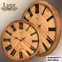 ساعت دیواری لوکس Luxe تمام چوب روس قطر 65 سانتیمتر