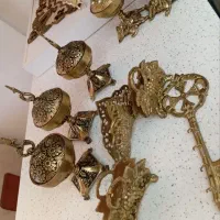 قندان و جا دستمالی و جا کلیدی برنز زیبا