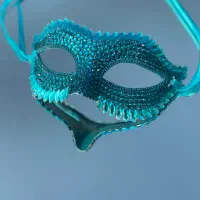 نقاب تمام نگین آبی