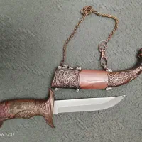 خنجریاچاقو عتیقه دکوری تزیینی کله عقابی