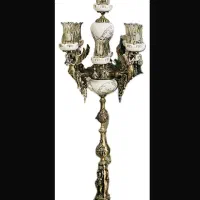 ۱ جفت شمعدان همراه با لوستر برنز