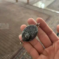 دستبند نقره حدید با ذکر یاعلی مدد