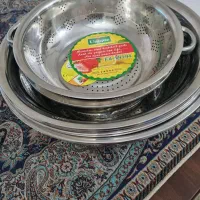 لگن و آبکش استیل