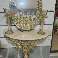 آینه شمعدان پایه برنجی