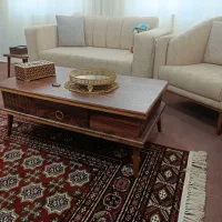 جلو مبلی همراه با یک میز عسلی