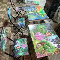 میز تحریر کودک تاشو و تنظیم ارتفاع چوبکده اهورا