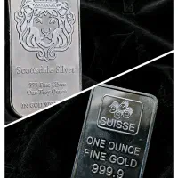شمش الهه روکش نقره 999و طرح شیرsilver999