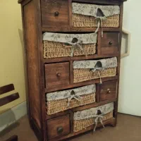 کنسول چوبی حصیری