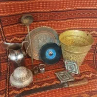 خاویار خوری سطل برنجی.قفل قدیمی نوارگرام