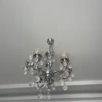 ۲ عدد لوستر سیلور کریستالی شیک و لوکس