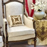 مبلمان کلاسیک کاجی(تمام چوب راش)آماده تحویل