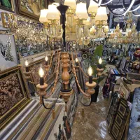 لوستر چوبی روستیک جدید مدل تسبیح اصلی شرکتی