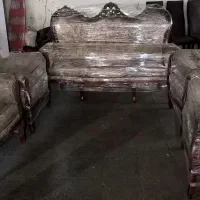 مبلمان استیل ۷نفره کاملا نو چوب گردو