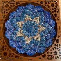 بشقاب مینا کاری بزرگ