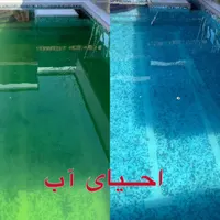 جارو استخر احیا استخر شفاف سازی آب استخر ضد عفونی