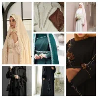 مزون حجاب لیانور ست عروس جواهر دوزی چادر عبا
