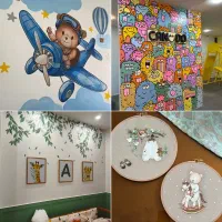 نقاشی دیواری،گل آرایی،میکروسمنت