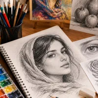 آموزش نقاشی و طراحی چهره آموزشگاه فارابی