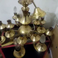 یک عدد لوستر و یک لوستر چوبی و لوستر برنجی12
