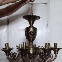 لوستر برنجی بسیار سنگین ۸ شاخه