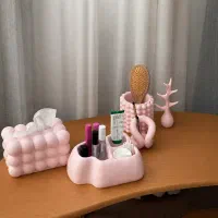 شلف آرایشی رومیزی و جای دستمال حبابی
