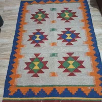 گلیم دست بافت با پشم طبیعی