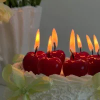 شمع گل و میوه دستساز