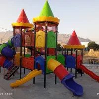 مجموعه بازی پلی اتیلن کودکان کد۲سرسره کد۲پارکی تاب