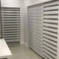 پرده زبرا طرح چوب مینیمال