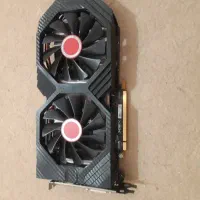 کارت گرافیک XFX RX580 8GB با کارتون و پیچ پلمب