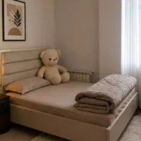 تخت خواب یک و نیم نفره همراه تشک