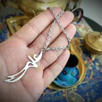 زنجیر و پلاک گردنی استیل طرح علی