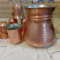 پارچ و لیوان مسی