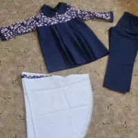 مانتو و شلوار و مقنعه پیش دبستانی