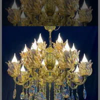 فروش لوستر برنجی ۱۶شعله جشنواره تخفیف