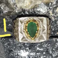 انگشتر نقره مردانه با سنگ اصل