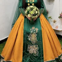 لباس خردلی سبز