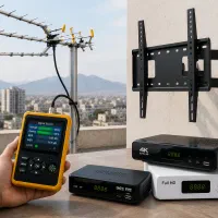 نصاب انواع آنتن تلویزیون ،پایه های دیواری تلویزیون