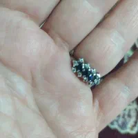 حلقه نقره ۹۲۵ نگین سورمه ای