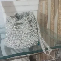 کیف دستباف کشکولی مرواریدی