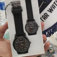 ست ساعت کد 128563 چرم دوخت قاب استیل آف هفته