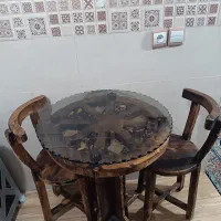 میز نهار خوری چوبی دو نفره