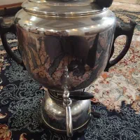 سماور گازی ۴/۵لیتری برنجی روکش استیل