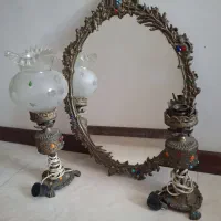 آینه وشمعدانی (برنجی)