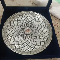 بشقاب نقره ای دیوارکوب (۲عدد)