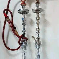 قلیان دو پله گلابی عربی،کریستال