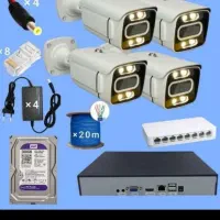 &دوربین مداربسته پک ۴تایی poe/میکروفن دار ip