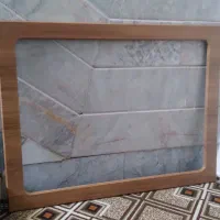 قاب اینه مستطیل  کنسول فندقی روشن