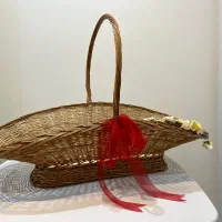 سبد حصیری چوبی