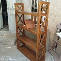 کتاب خانه روستیک تمام چوب